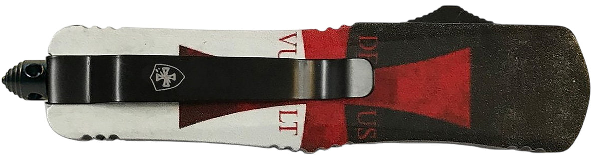 Templar Knife Gen II Templar Flag Large 3.50" Out-The-Front Tanto Plain 440C Stainless Blade Glass Breaker