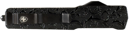 Templar Knife Premium LW Maiden Gloss Slim Out-The-Front Dagger Plain D2 Blade 5" Black Gloss Aluminum Handle