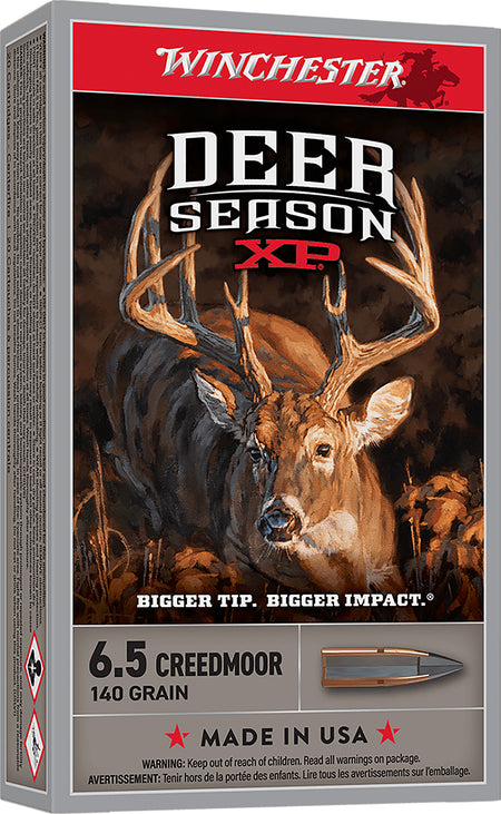 Winchester 6.5mm Creedmoor DEER SEASON XP 140 grain Polymer Tip ammunition