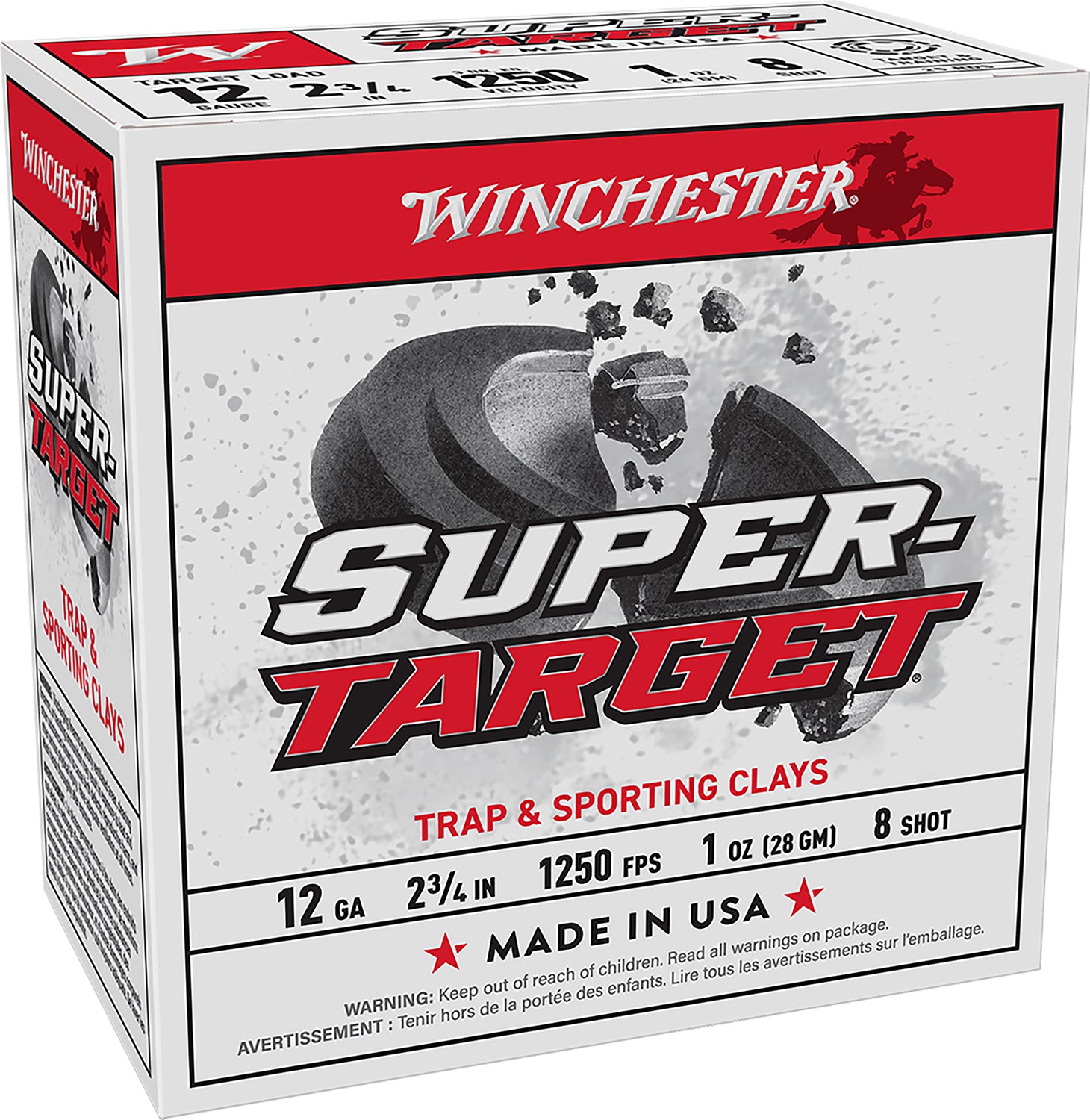 Winchester 12 Gauge Shotgun Ammo SUPER TARGET 2.75 in 1 oz #8