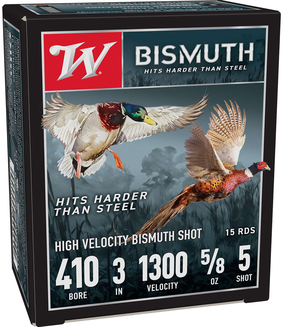 Winchester .410 Bore Shotgun Ammo BISMUTH 2.75 in 9/16 oz #5