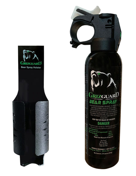 PSP GG1B 7.9 oz Black Bear Spray 30 ft Range with Belt Holster