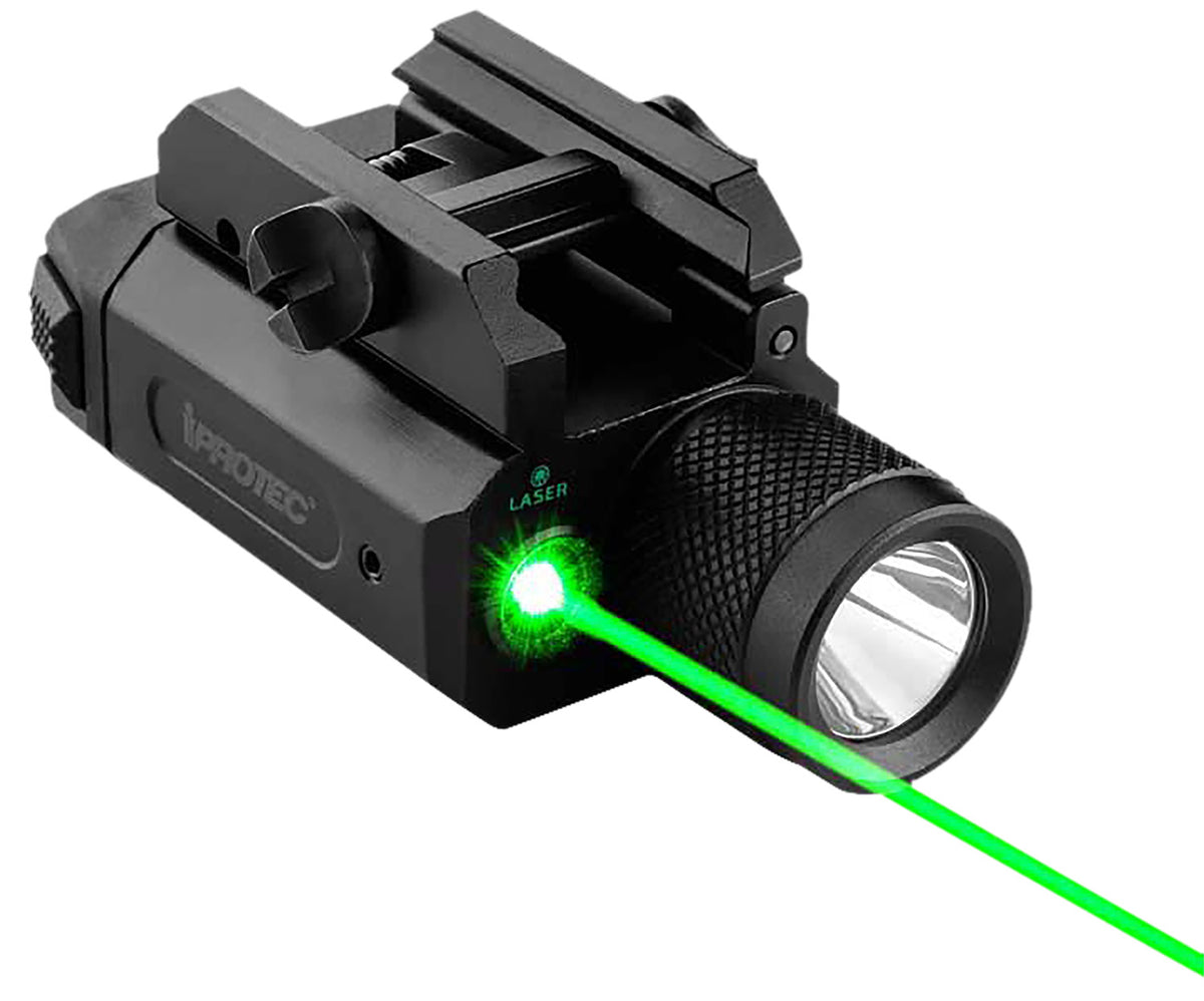 Alliance RM600LSR 600-Lumen Rail Mount Tactical Flashlight with Green Laser for Handguns and Rifles