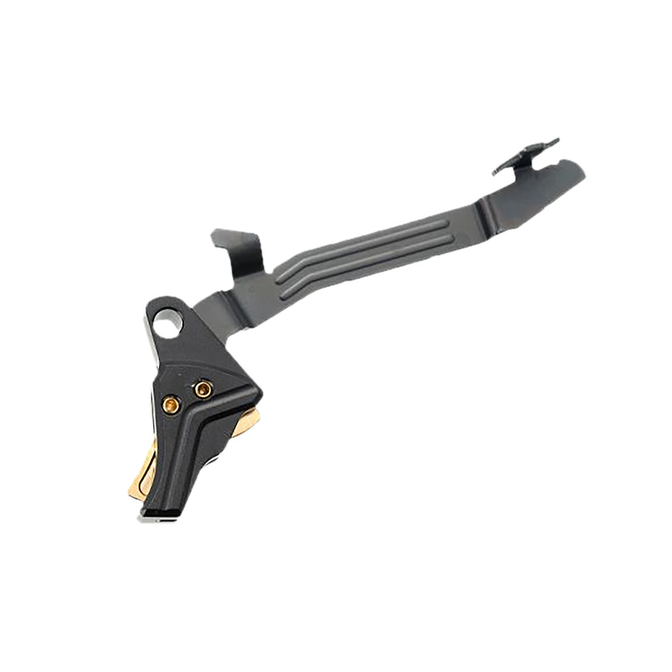 Tyrant CNC ITTS Aftermarket Trigger Glock 43/43x/48 Black Frame Gold Bar
