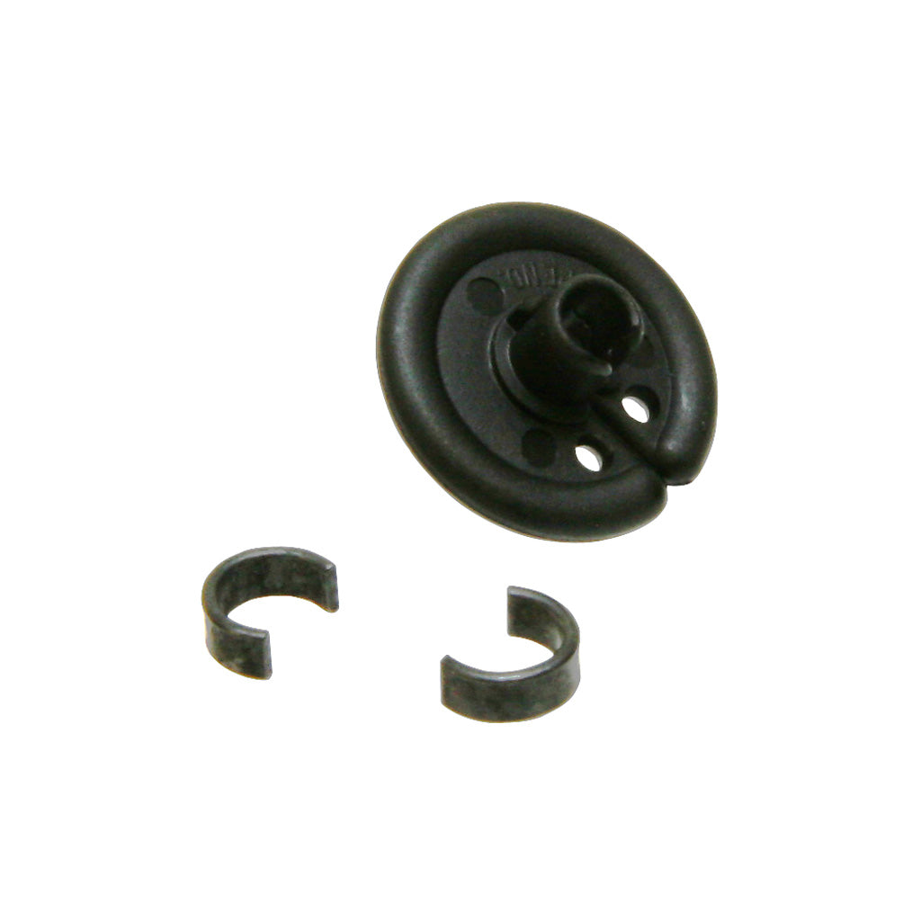 October Mountain 9/16 in. Slotted Archery Kisser Button Black