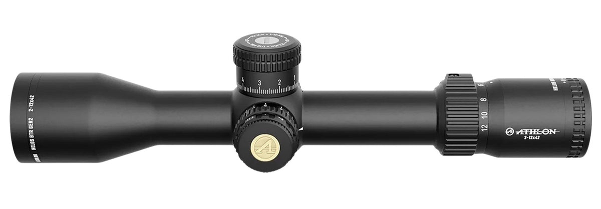 Athlon 214105 Helos BTR 2-12x42mm 30mm Illuminated MIL Reticle Black Scope