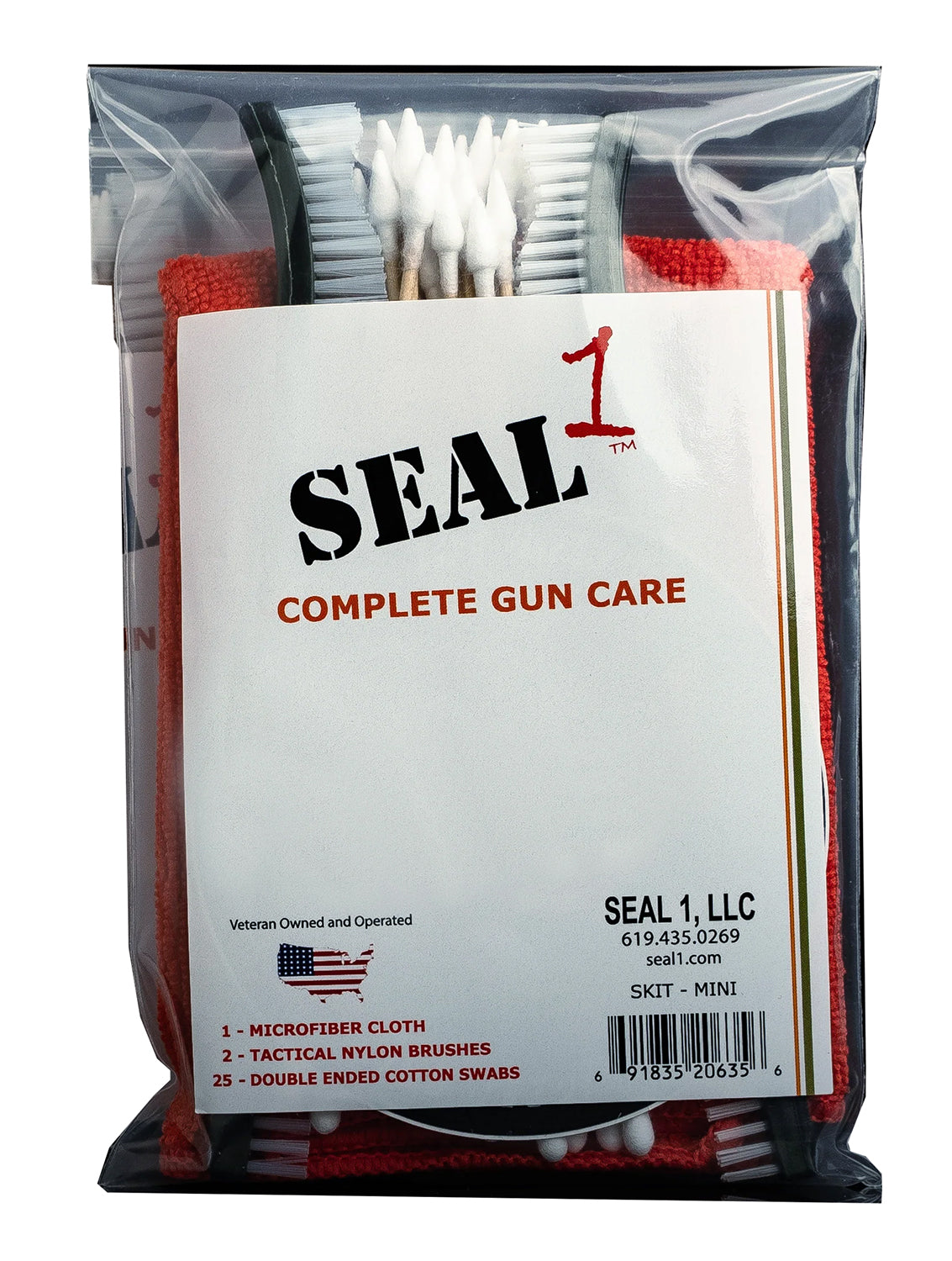 Seal 1 SKITMINI Gun Cleaning Mini Accessories Kit with Microfiber Cloth and Brushes