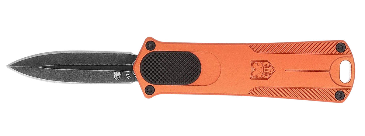 Cobra 952 OTF Dagger Orange Handle Automatic Deployment Knife