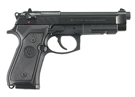 Beretta USA JS92M9A1 92FS Type M9A1 Full Size 9mm Luger 10+1 4.90" Black Barrel, Black Cerakote Steel Serrated Slide, Black Aluminum Frame w/Beavertail & Picatinny Rail, Black Textured Grip