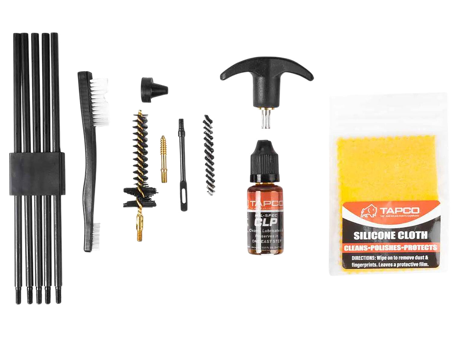 Tapco TAP22081 223/5.56mm AR-15 Compact Rifle Cleaning Kit Black