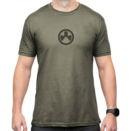 Magpul Icon Logo Olive Drab Heather Short Sleeve Shirt Size Medium