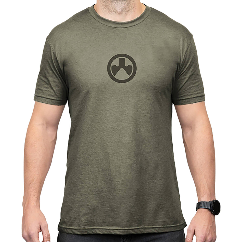 Magpul Icon Logo Olive Drab Heather Short Sleeve Shirt Size Medium