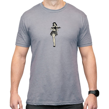 Magpul Hula Girl CVC Short Sleeve Shirt Stone Gray Heather Size Small