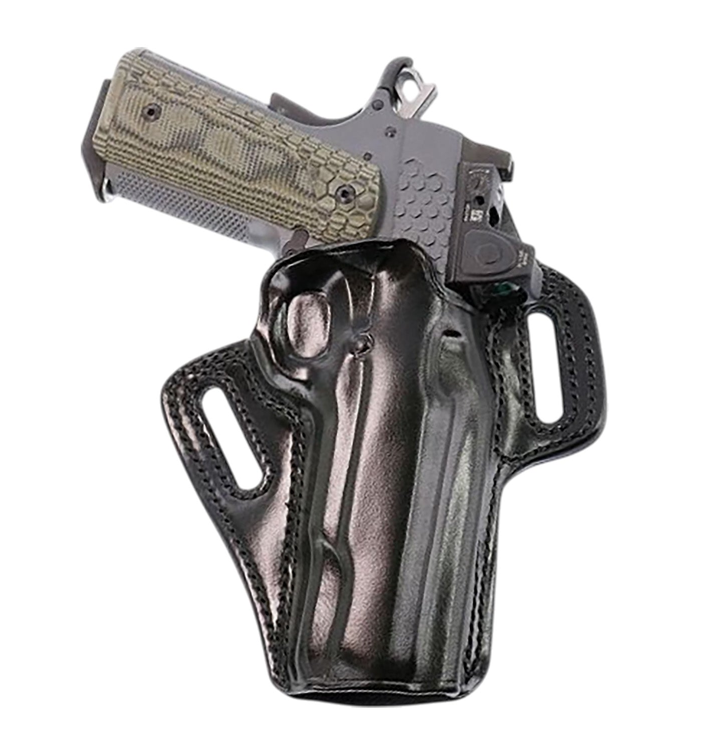 Galco APO Outside Waistband Black Steerhide Holster for Kimber 1911 5" Right Hand Strongside/Crossdraw
