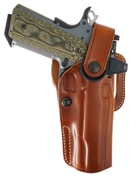 Galco APO224R APO Belt Holster OWB Strongside Crossdraw Tan Leather Glock 17 Gen1-5 RH