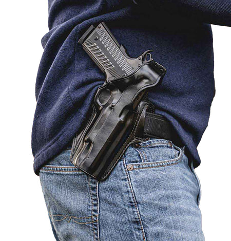 Galco FL894RB Fletch OWB High Ride Black Steerhide Belt Holster Sig P365 X Macro Right Hand