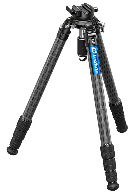 Leofoto USA LM-364CX+YB-75LRC Carbon Fiber Tripod with Leveling Head Black