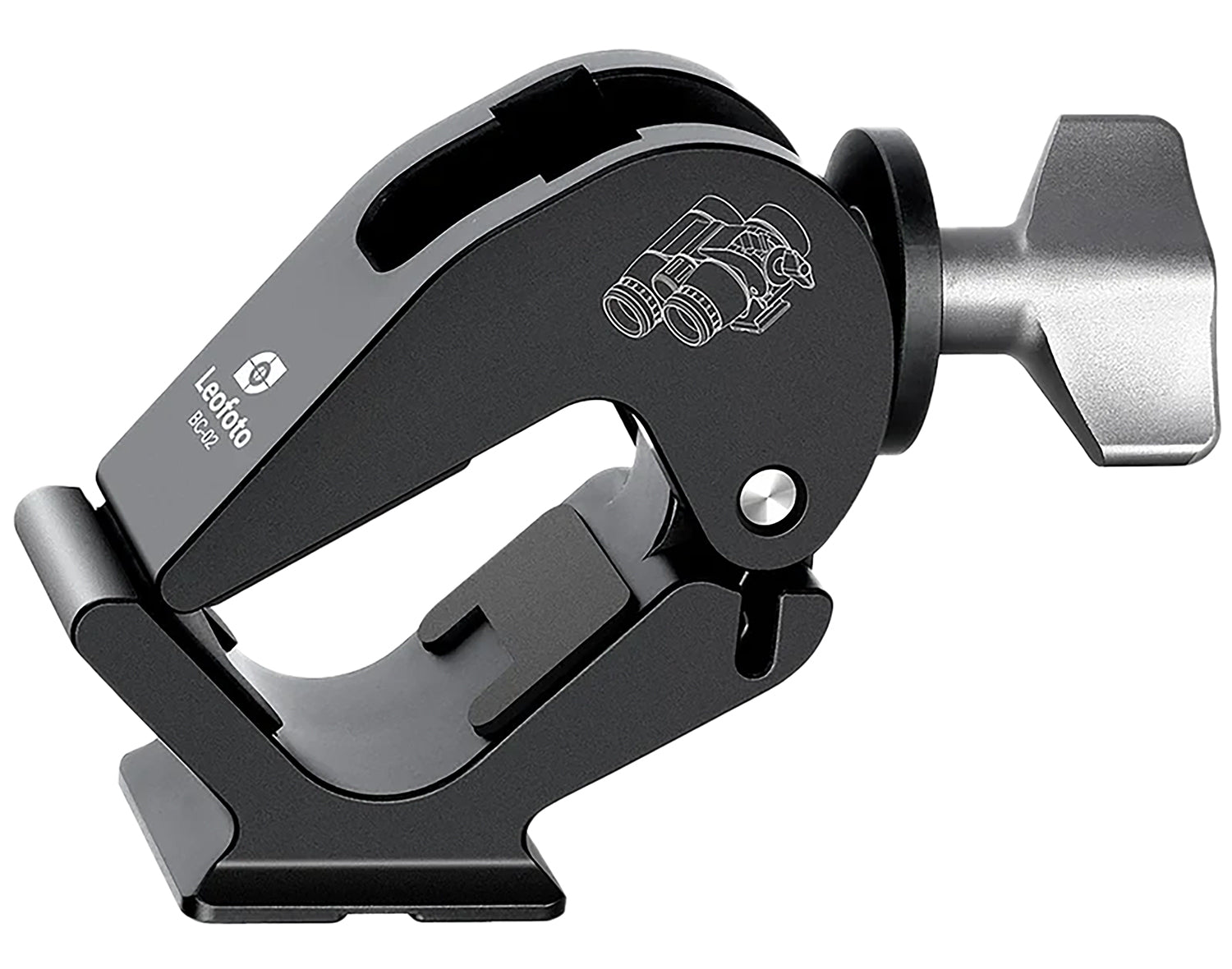 Leofoto BC-02 Arca-Compatible Binocular Adapter Black Dovetail Mount