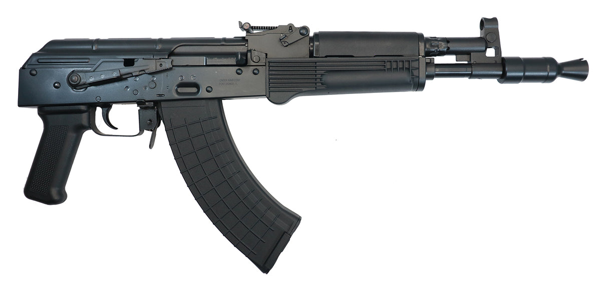 Pioneer Arms AK0031FTP Hellpup 7.62x39mm 30+1 11.73" Black Threaded Barrel, Polymer Handguard, Black Polymer Grip, Side Mounted Optics Rail