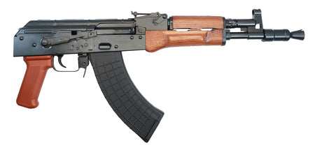 Pioneer Arms AK0031FTW Hellpup 7.62x39mm 30+1 11.73" Black Threaded Barrel, Oil Varnished Polish Laminated Wood Handguard & Grip, Side Mounted Optics Rail