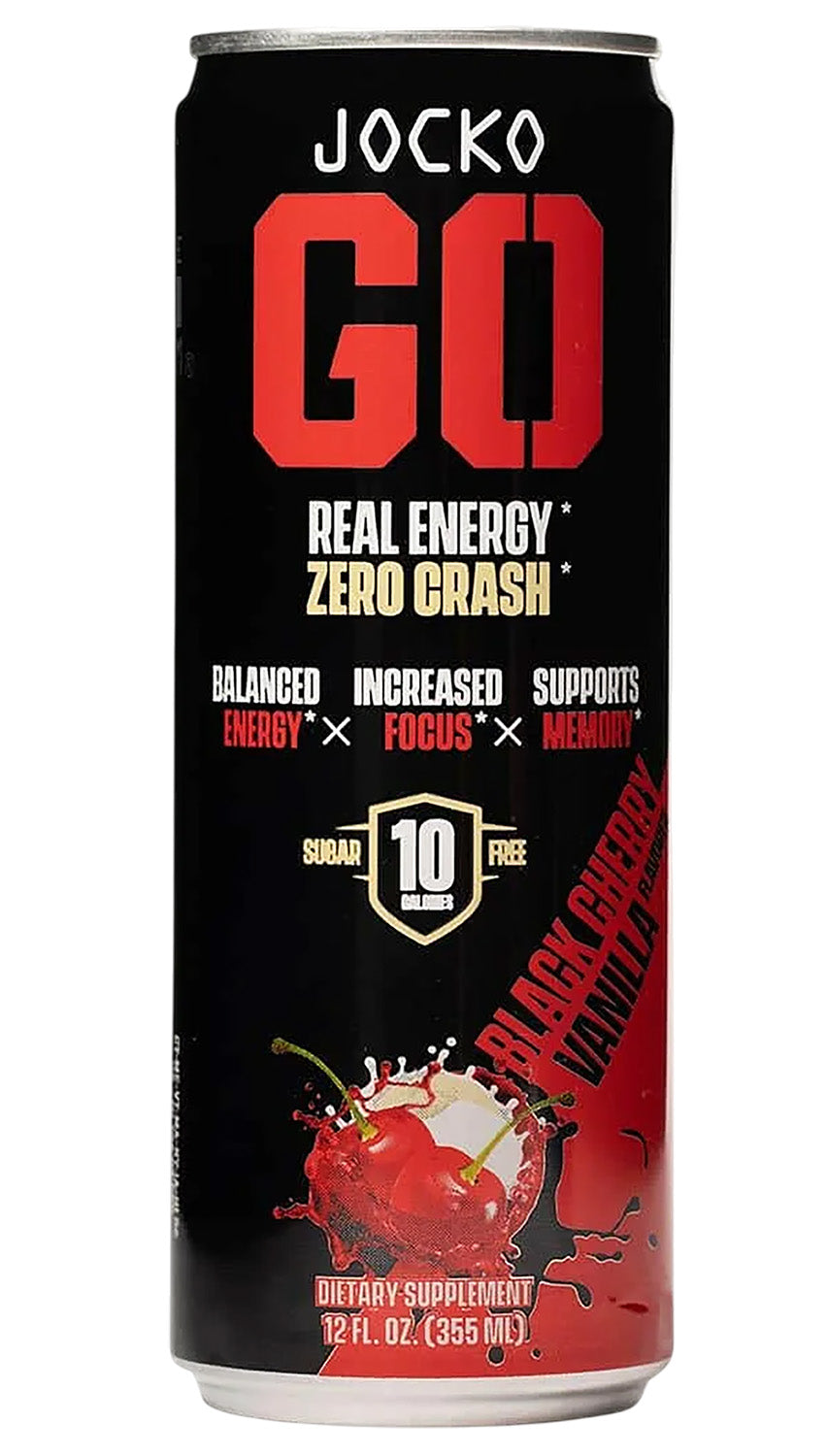 Jocko Fuel Black Cherry Vanilla Energy Drinks 12 oz 12 Pack