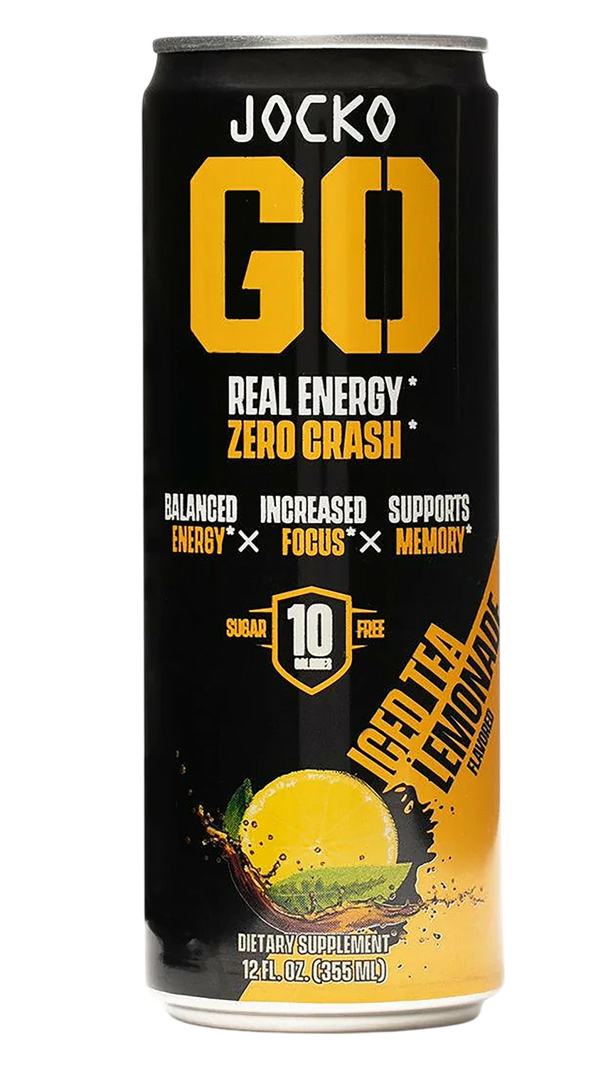 Jocko Fuel Iced Tea Lemonade Energy Drinks 12 oz 12 Pack