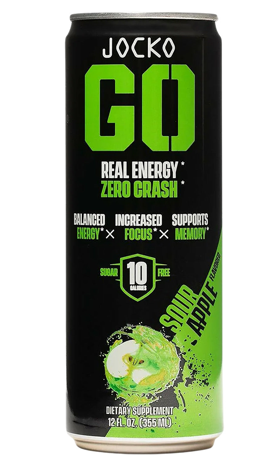 Jocko Fuel Sour Apple Energy Drinks 12 oz 12 Pack