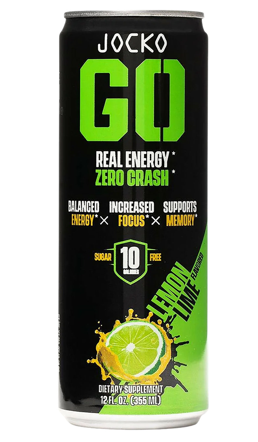 Jocko Fuel Lemon Lime Energy Drinks 12 oz 12 Pack