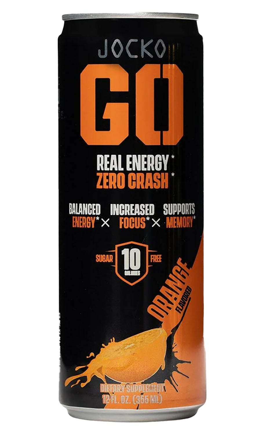 Jocko Fuel Orange Energy Drinks 12 oz 12 Pack