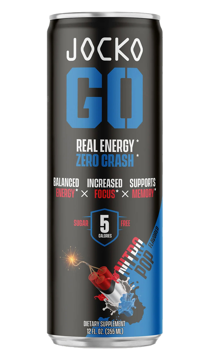 Jocko Fuel Nitro Pop Energy Drinks 12 oz 12 Pack