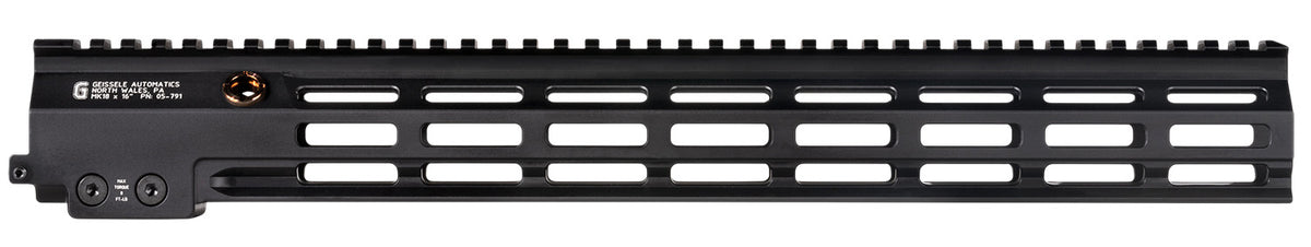 Geissele 05791B Super Modular MK18 Rail 16.5" Black Aluminum for AR