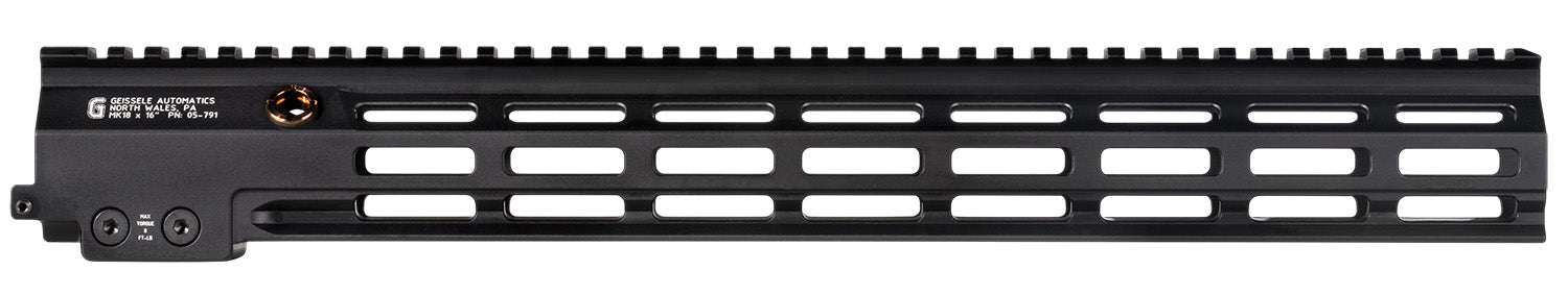 Geissele 05791B Super Modular MK18 Rail 16.5" Black Aluminum for AR