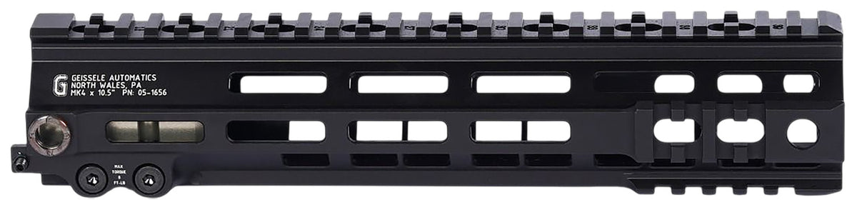 Geissele Automatics 051656B Mk4 Super Modular Rail 10.50" Black Aluminum Rail System