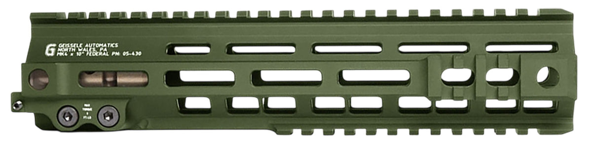 Geissele 05430ODG Super Modular Mk4 Rail 10" Olive Drab Green Aluminum