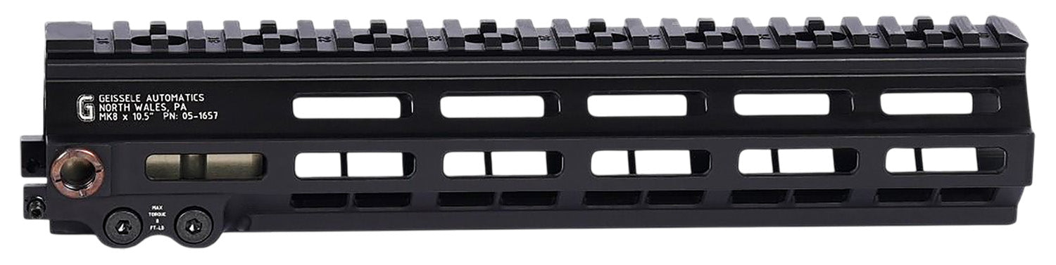 Geissele Automatics MK8 Super Modular Rail Black 10.50-Inch Aluminum Handguard 051657B