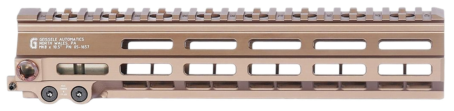 Geissele SMR MK8 10.50" Free-Float Rail, Desert Dirt Aluminum