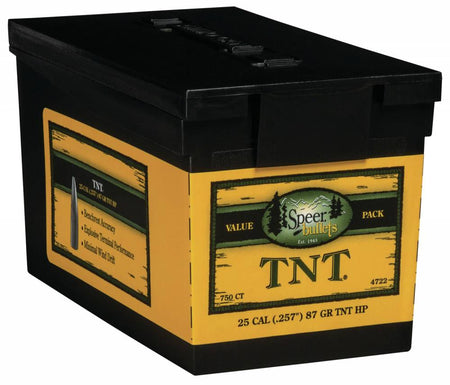 Speer Bullets TNT Rifle .257 Diameter 87gr HP Value Pack 750 Per Box