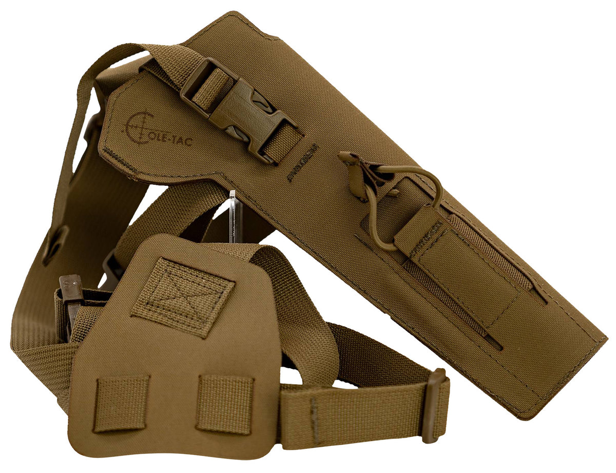 Cole-Tac Varmint Wrangler VW202 Chest Pistol Holder Left Hand Coyote Brown