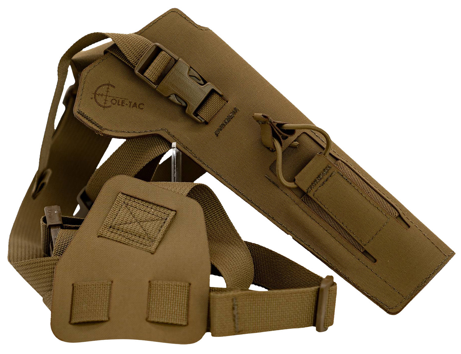 Cole-Tac Varmint Wrangler VW202 Chest Pistol Holder Left Hand Coyote Brown