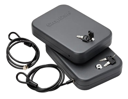 SnapSafe 75201 TSA-Approved Large Key Lock Box Black 16 Gauge Steel 9.50" x 6.50" x 1.75" 2 Pack