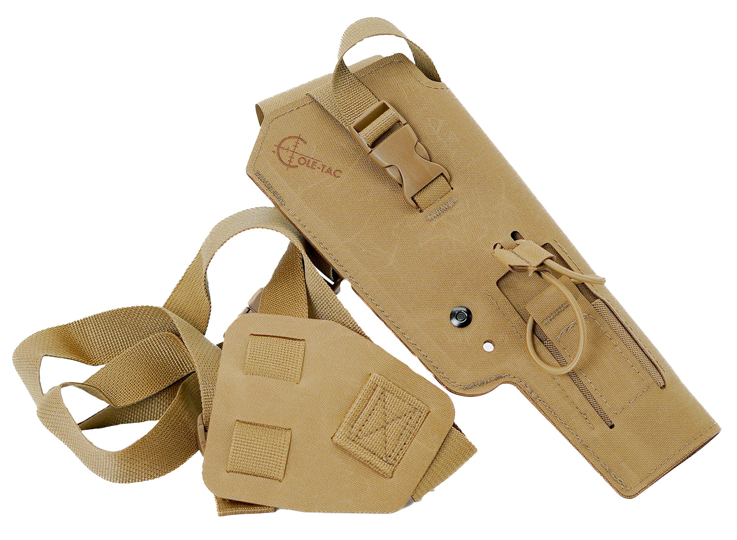 Cole-tac VW212 Varmint Wrangler Pistol Chest Holder Left Hand Coyote Brown