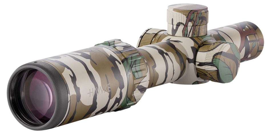 Hawke Sport Optics 14203 Vantage IR 1-4x20 Riflescope Mossy Oak 1" Tube Illuminated R/G Turkey DOT