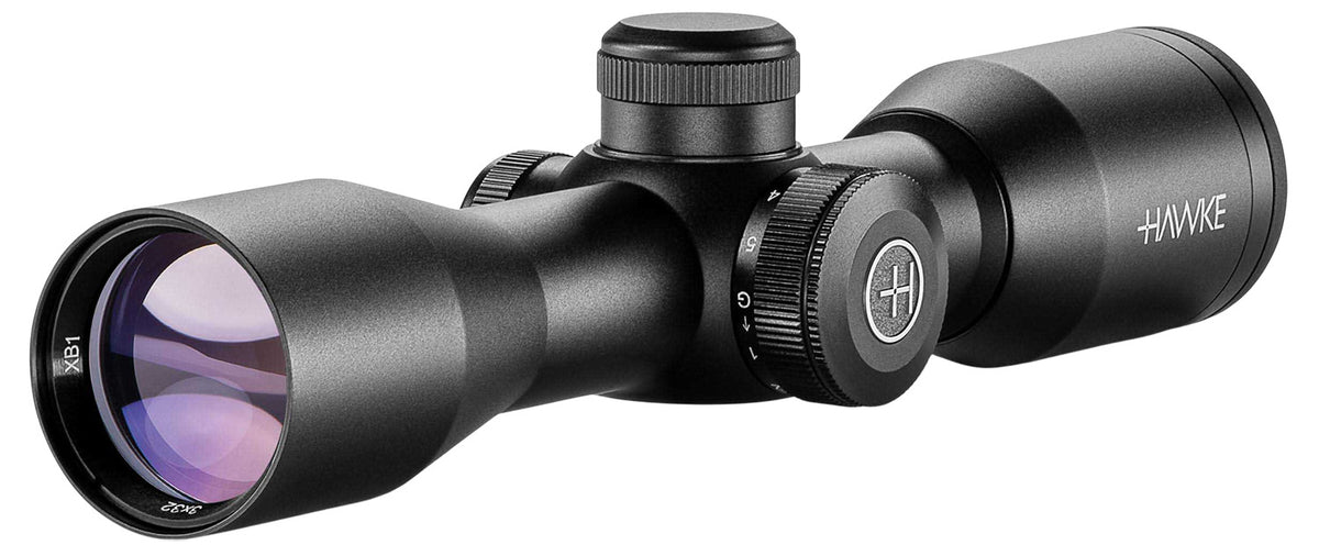 Hawke 12211 XB 3x32mm Riflescope Matte Black 1-Inch Tube with Illuminated XB SR Red/Green Reticle