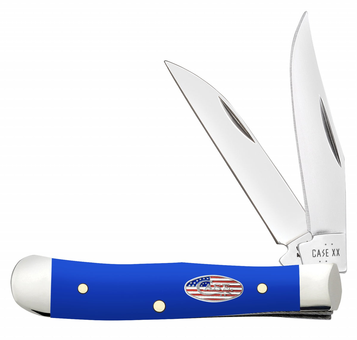 Case 16401 Trapper Tiny Folding Clip Point/Spey Plain SS Blade Knife, Smooth Royal Blue Handle