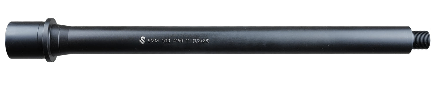Lead & Steel LS9MM113-28 11.3" AR9 9mm Black Nitride Threaded Barrel 1/2x28