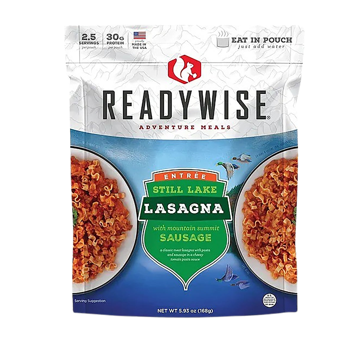 RW05808 Wise Foods Beef Lasagna 2 Servings Per Pouch Case of 6