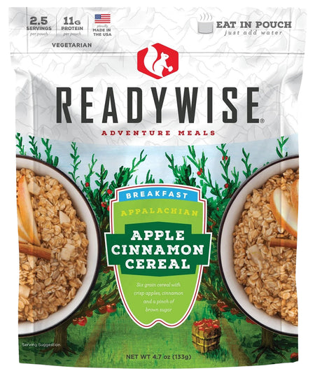 RW05802 Wise Foods Apple Cinnamon Cereal 2.5 Servings Per Pouch Case of 6