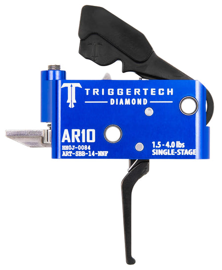 TriggerTech ARTSAB14NNF AR-10 Diamond Series Straight Flat Trigger Black