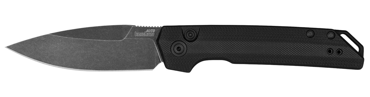 Kershaw 7038G10 Launch Iridium 3.45" Automatic Folding Plain Blackwash CPM MagnaCut Steel Blade Aluminum/G10 Handle