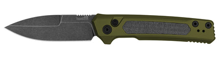 Kershaw 7205 Launch 22 3.45" Auto Folding Plain Spear Point CPM MagnaCut Blade OD Green Anodized w/ Micarta Inserts Handle